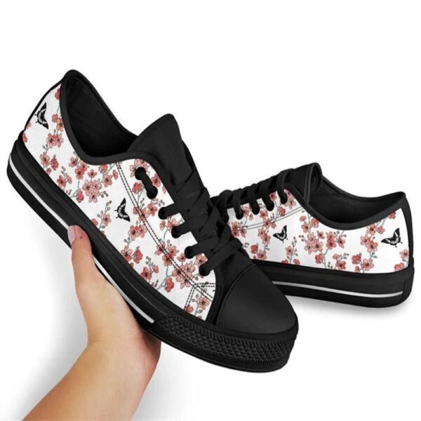 Butterfly Sakura Cherry Blossom Low Top Shoes, Low Tops, Low Top Sneakers