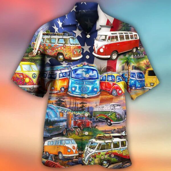 Camping Independence Day America, Hawaiian Shirt, 4th Of July Hawaiian Shirt, 4th Of July Shirt