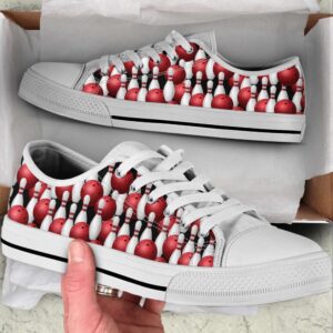 Canvas Print Bowling Pin Low Top Shoes…
