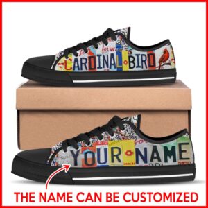 Cardinal Bird License Plates Low Top Shoes…