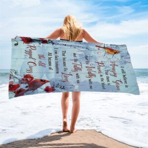 Cardinal I Still Believe In Amazing Grace Beach Towel Christian Beach Towel Summer Towels 2 xpuapr.jpg