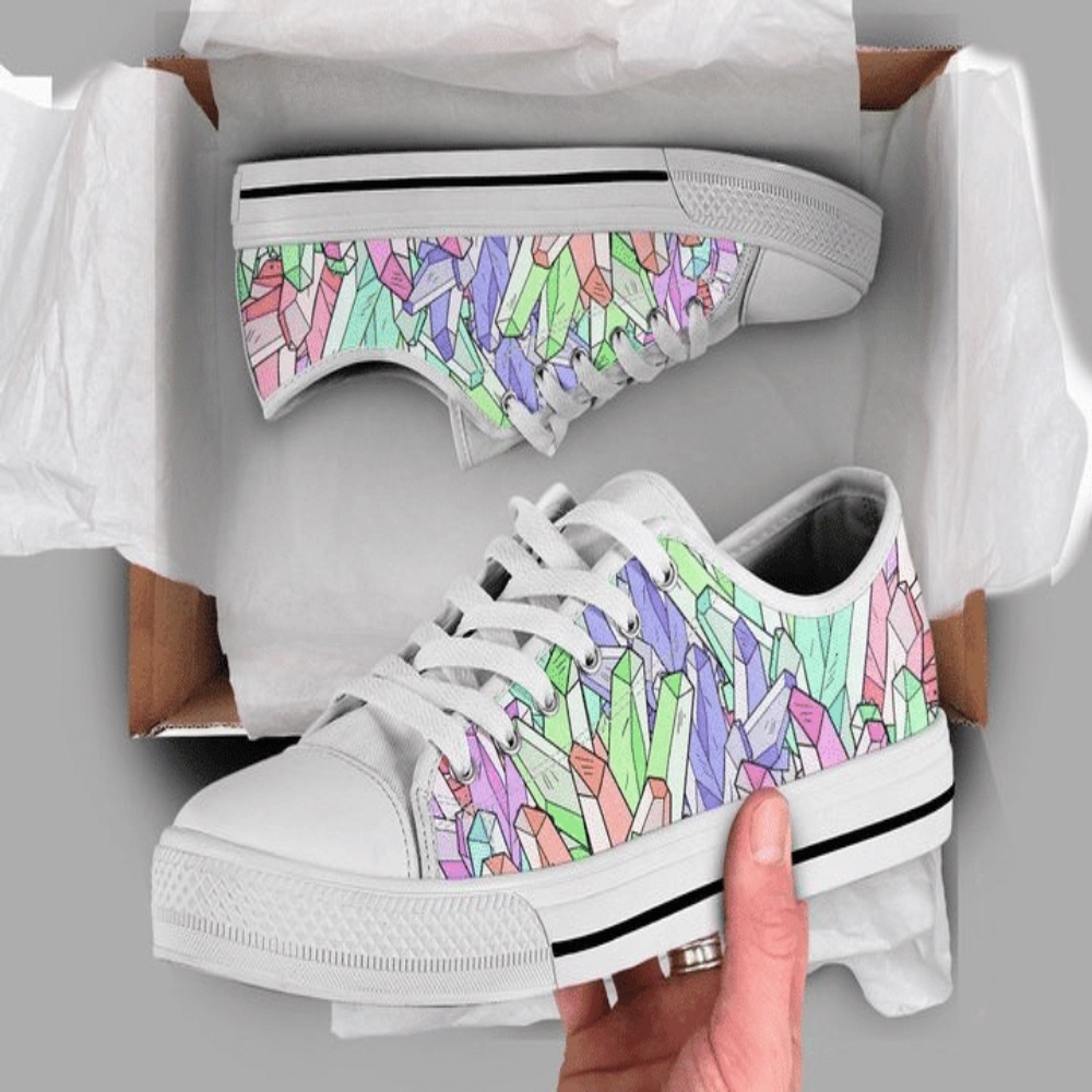 Cartoon Crystals Shoes Low Top Shoes, Low Top Designer Shoes, Low Top Sneakers