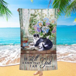 Cat Hydrangea Vase Book, Be Still And…