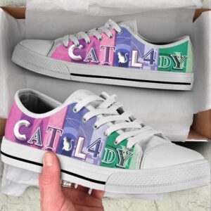 Cat Lady Lover Shoes Colorful Low Top Shoes Canvas Shoes Print Lowtop Low Top Sneakers Low Top Designer Shoes 1 vp0myl.jpg