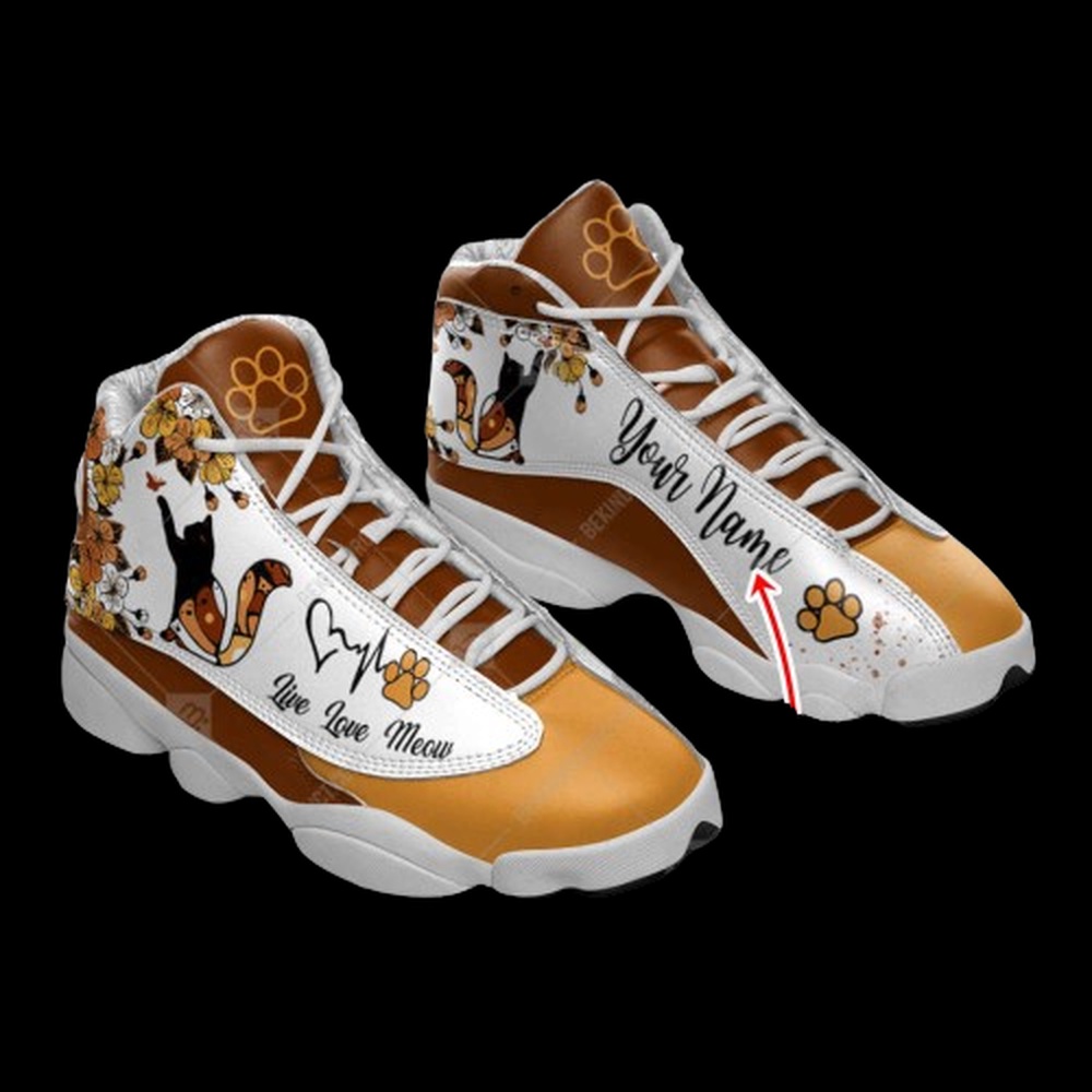 Cat Lover Sakura Flower Shoes Personalized Custom Basketball Shoes, Basketball Shoes, Basketball Shoes 2024
