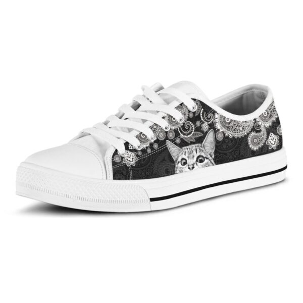 Cat Mom Kitty Printed Shoes Kitten, Cat Low Top Shoes, Gift For Cat Lovers, Low Top Sneakers, Low Top Designer Shoes