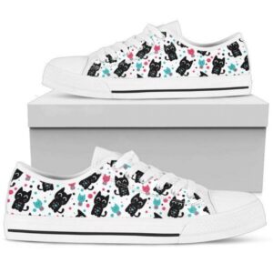 Cat Pattern Low Top Shoes, Stylish Sustainable…