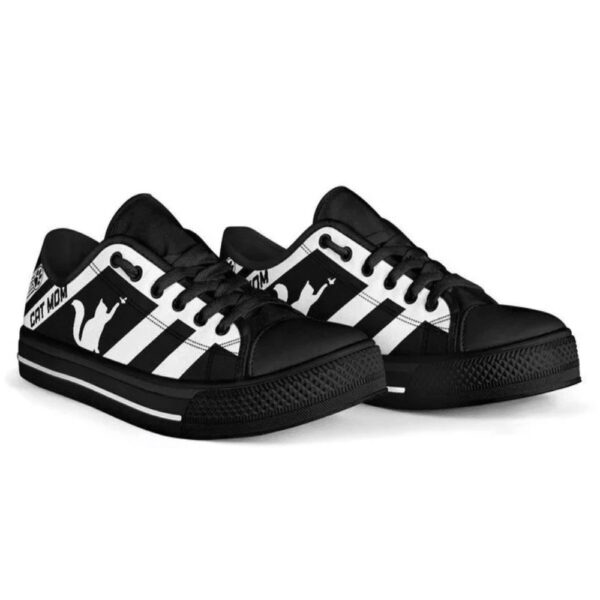 Cat Striped Low Top Shoes, Low Top Sneakers, Low Top Designer Shoes