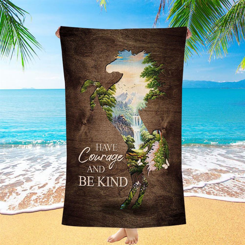 Cave Green Forest, Have Courage And Be Kind Beach Towel, Christian Beach Towel, Summer Towels Cave Green Forest, Have Courage And Be Kind Beach Towel, Christian Beach Towel, Summer Towels