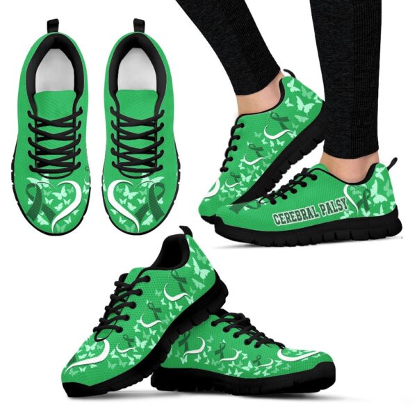 Cerebral Palsy Shoes Heart Ribbon Sneaker Walking Shoes – Best Gift Malalan, Designer Sneakers, Best Running Shoes