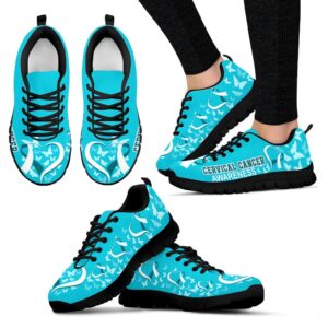 Cervical Cancer Awareness Shoes Shoes Heart Ribbon…