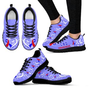 Chd Awareness Shoes Heart Ribbon Sneaker Walking…