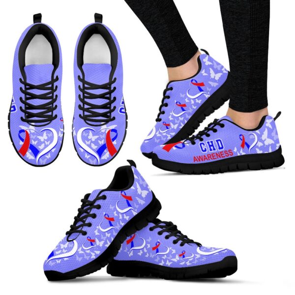 Chd Awareness Shoes Heart Ribbon Sneaker Walking Shoes, Designer Sneakers, Best Running Shoes