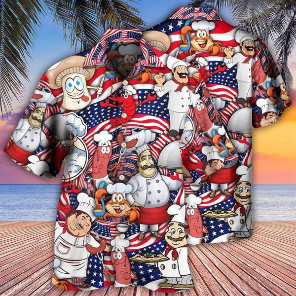Chef Independence Day American Having Fun Hawaiian Shirt, 4th Of July Hawaiian Shirt, 4th Of July Shirt