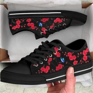 Cherry Blossom Butterfly Low Top Shoes, Low…