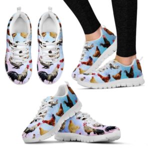 Chicken Lovers Women’s Sneakers (White), Designer Sneakers,…