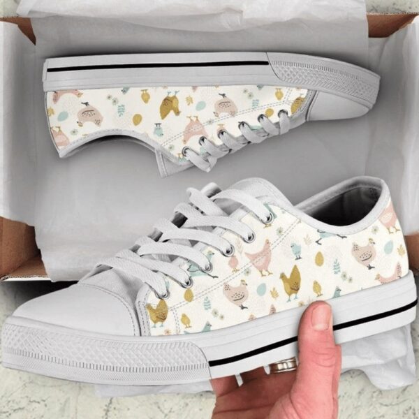 Chickens Easter, Chicken Pattern Low Top Shoes, Low Tops, Low Top Sneakers