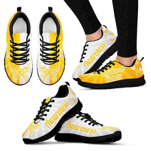 Childhood Cancer Shoes 2 Color Sneaker Fashion Sneaker Walking Shoes, Designer Sneakers, Best Running Shoes