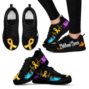 Childhood Cancer Shoes Art Heartbeat Sneaker Walking…