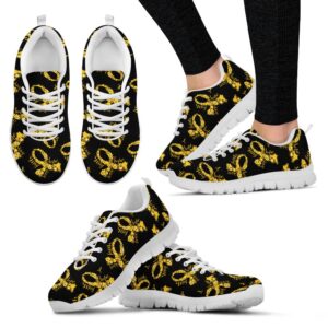 Childhood Cancer Shoes Flower Pattern Sneaker Walking…