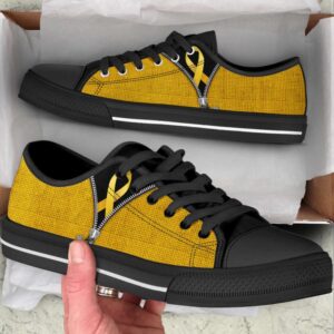 Childhood Cancer Shoes Zipper Low Top Shoes…