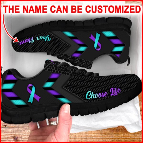 Choose Life Pattern Shoes Simplify Style Sneakers Walking Shoes – Personalized Custom – Best Shoes For Men And Women, Designer Sneakers, Best Running Shoes