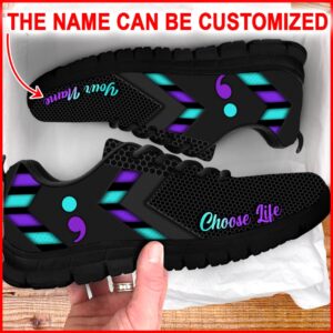 Choose Life Pattern Shoes Simplify Style Sneakers Walking Shoes Designer Sneakers Best Running Shoes 1 bot6pb.jpg