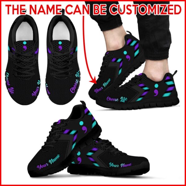 Choose Life Pattern Shoes Simplify Style Sneakers Walking Shoes, Designer Sneakers, Best Running Shoes