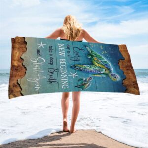 Christian Every Day Is A New Beginning Turtle Beach Beach Towel Christian Beach Towel Summer Towels 2 ekwcxu.jpg