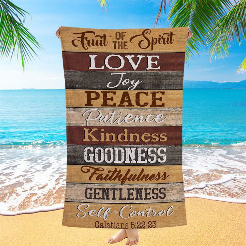 Christian Galatians 522-23 Fruit Of The Spirit Beach Towel, Christian Beach Towel, Summer Towels Christian Galatians 522-23 Fruit Of The Spirit Beach Towel, Christian Beach Towel, Summer Towels