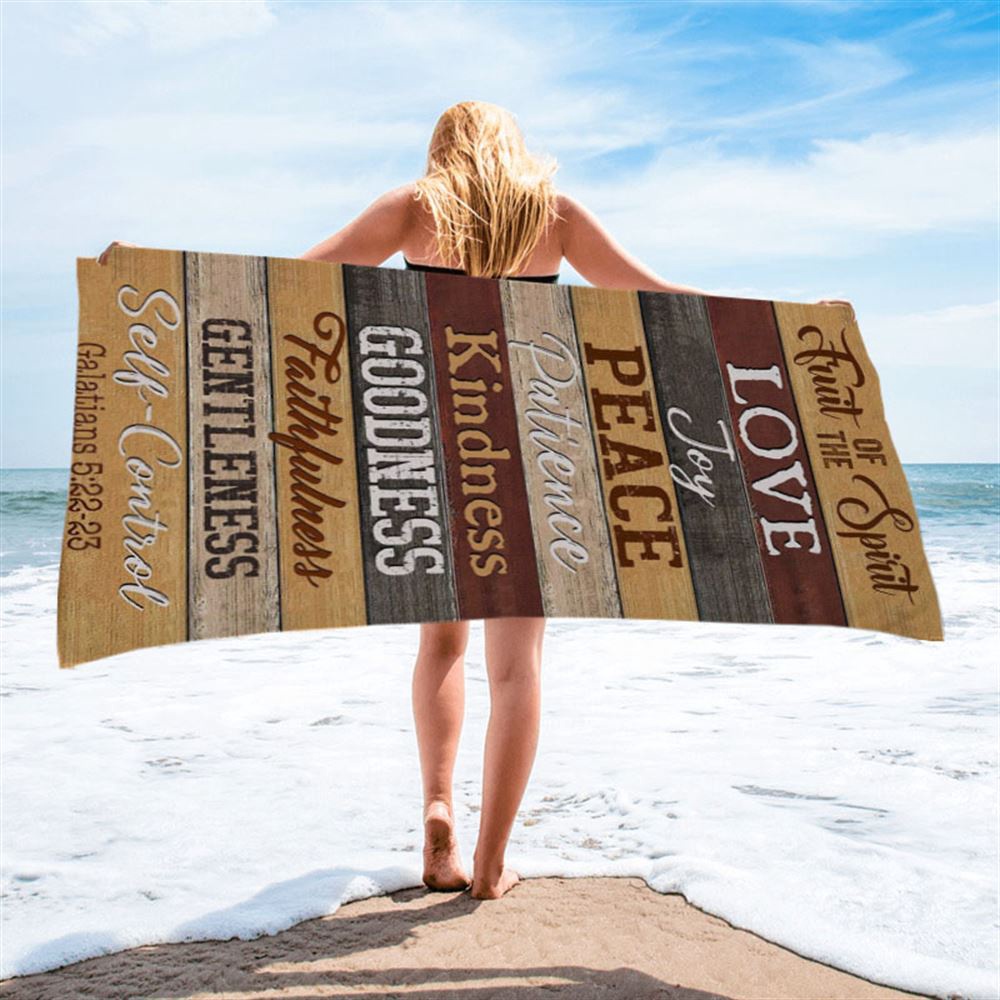 Christian Galatians 522-23 Fruit Of The Spirit Beach Towel, Christian Beach Towel, Summer Towels Christian Galatians 522-23 Fruit Of The Spirit Beach Towel, Christian Beach Towel, Summer Towels