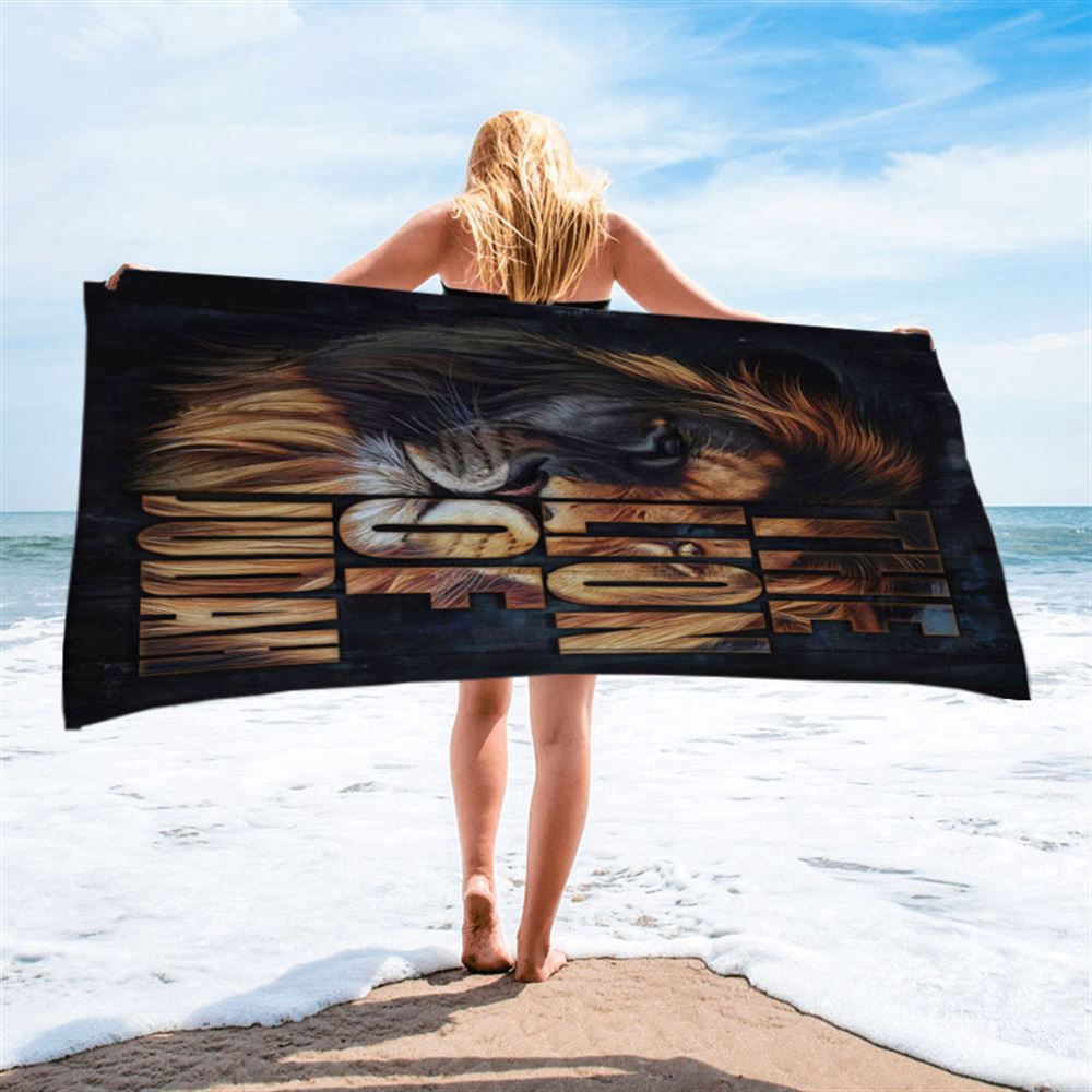 Christian The Lion Of Judah Picture Beach Towel, Christian Beach Towel, Summer Towels Christian The Lion Of Judah Picture Beach Towel, Christian Beach Towel, Summer Towels