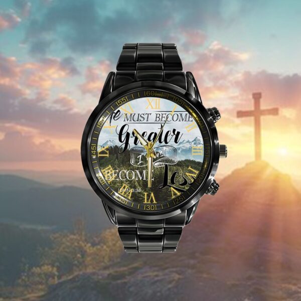 Christian Watch John 330 He Must Become Greater I Less Watch, Christian Watch, Religious Watches, Jesus Watch
