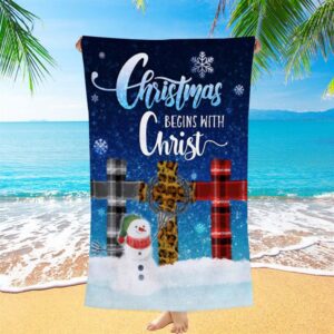Christmas Begins With Christ Cross Snowman Christmas…