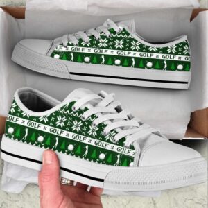 Christmas Golf Knitted Low Top Canvas Print Shoes Low Top Sneakers Sneakers Low Top 1 brygof.jpg