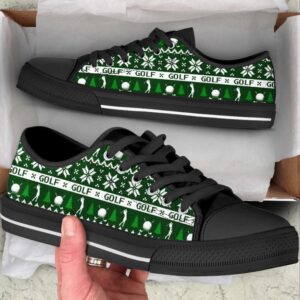 Christmas Golf Knitted Low Top Canvas Print Shoes Low Top Sneakers Sneakers Low Top 2 wl7x1c.jpg