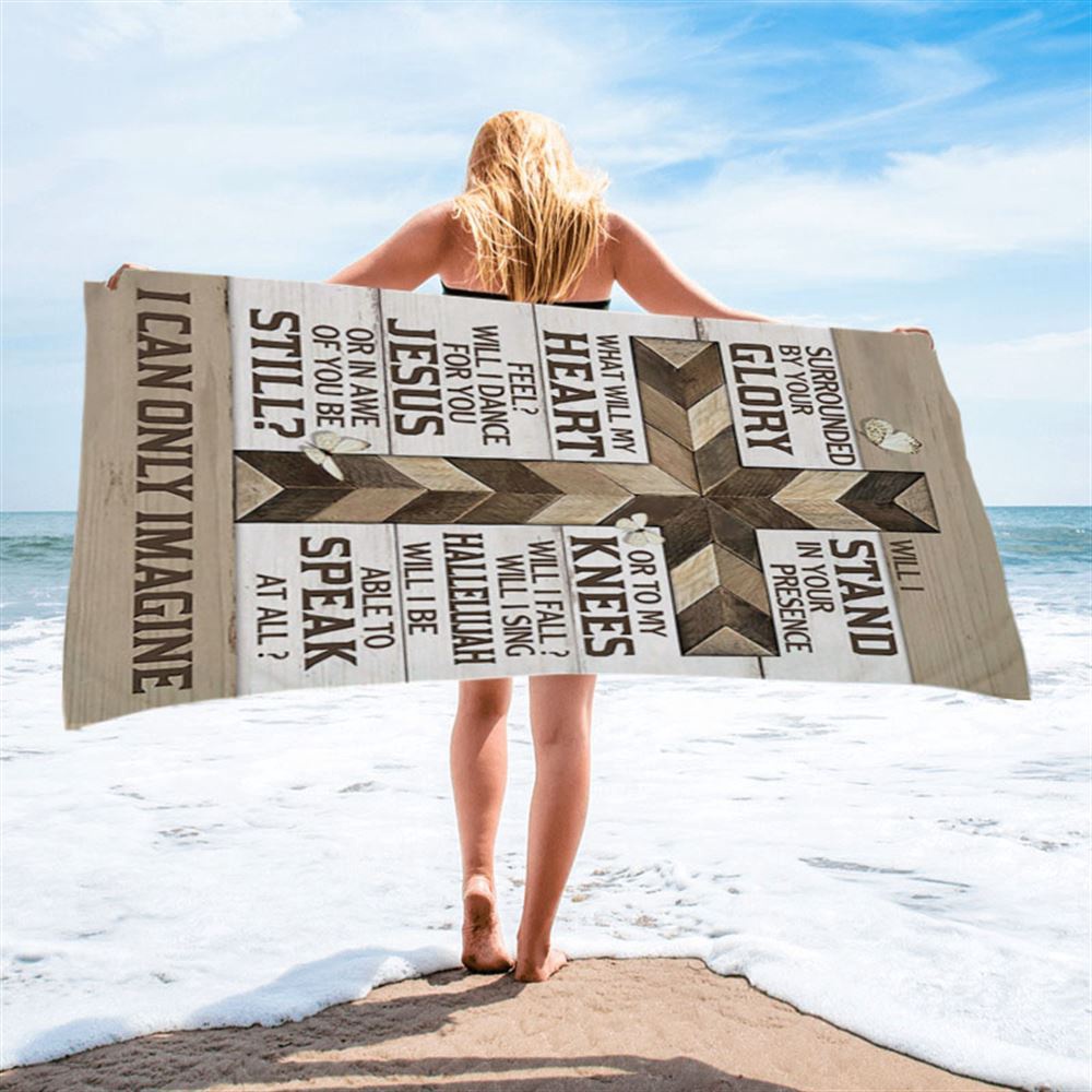 Classic Cross I Can Only Imagine Beach Towel, Christian Beach Towel, Summer Towels Classic Cross I Can Only Imagine Beach Towel, Christian Beach Towel, Summer Towels