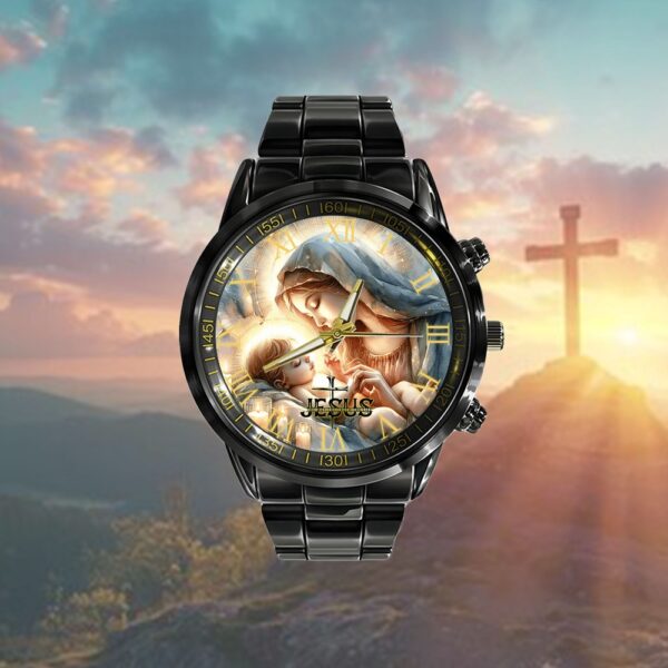 Clock Son of Mary Watch, Christian Watch, Religious Watches, Jesus Watch