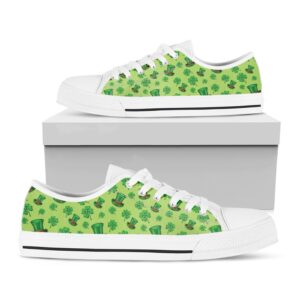 Clover And Hat St. Patrick s Day Print White Low Top Shoes Low Top Designer Shoes Low Top Sneakers 1 b30rat.jpg