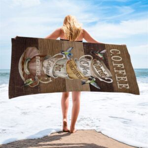Coffee Cup Hummingbird Christ Offer Forgiven For Everyone Beach Towel Christian Beach Towel Summer Towels 2 igqqcy.jpg