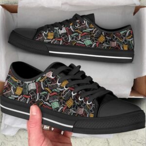 Colorful Books Pattern Low Top Shoes Trendy Canvas Prints Low Top Designer Shoes Low Top Sneakers 2 gxlbdk.jpg