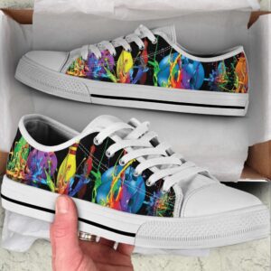 Colorful Bowling Paint Art Low Top Shoes…