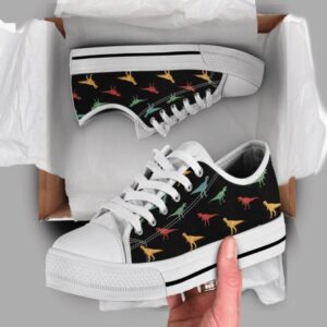 Colorful Dinosaur Low Top Shoes, Low Top…