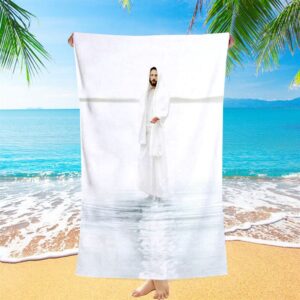 Come And See Blue White Jesus Beach…