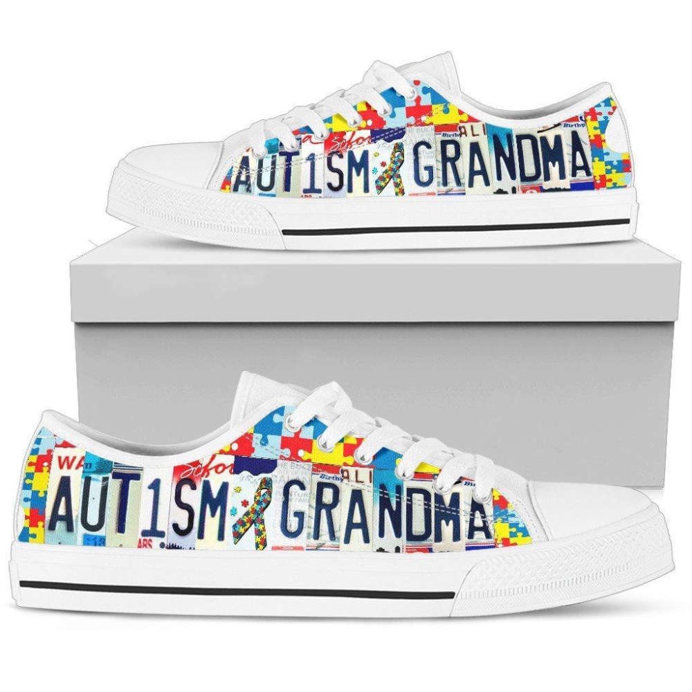 Comfortable Autism Grandma Low Top Shoes, Low Top Designer Shoes, Low Top Sneakers