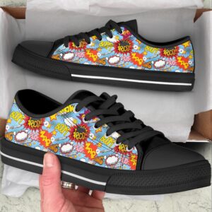 Comic Book Explosion Seamless Low Top Shoes Low Top Designer Shoes Low Top Sneakers 2 svzo3m.jpg
