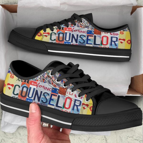 Counselor License Plates Low Top Shoes, Low Top Designer Shoes, Low Top Sneakers