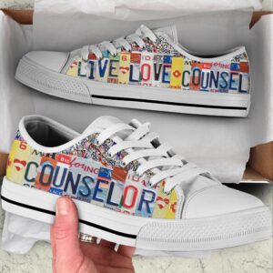 Counselor Live Love Counsel License Plates Low Top Shoes Malalan Low Top Designer Shoes Low Top Sneakers 1 yilhl3.jpg