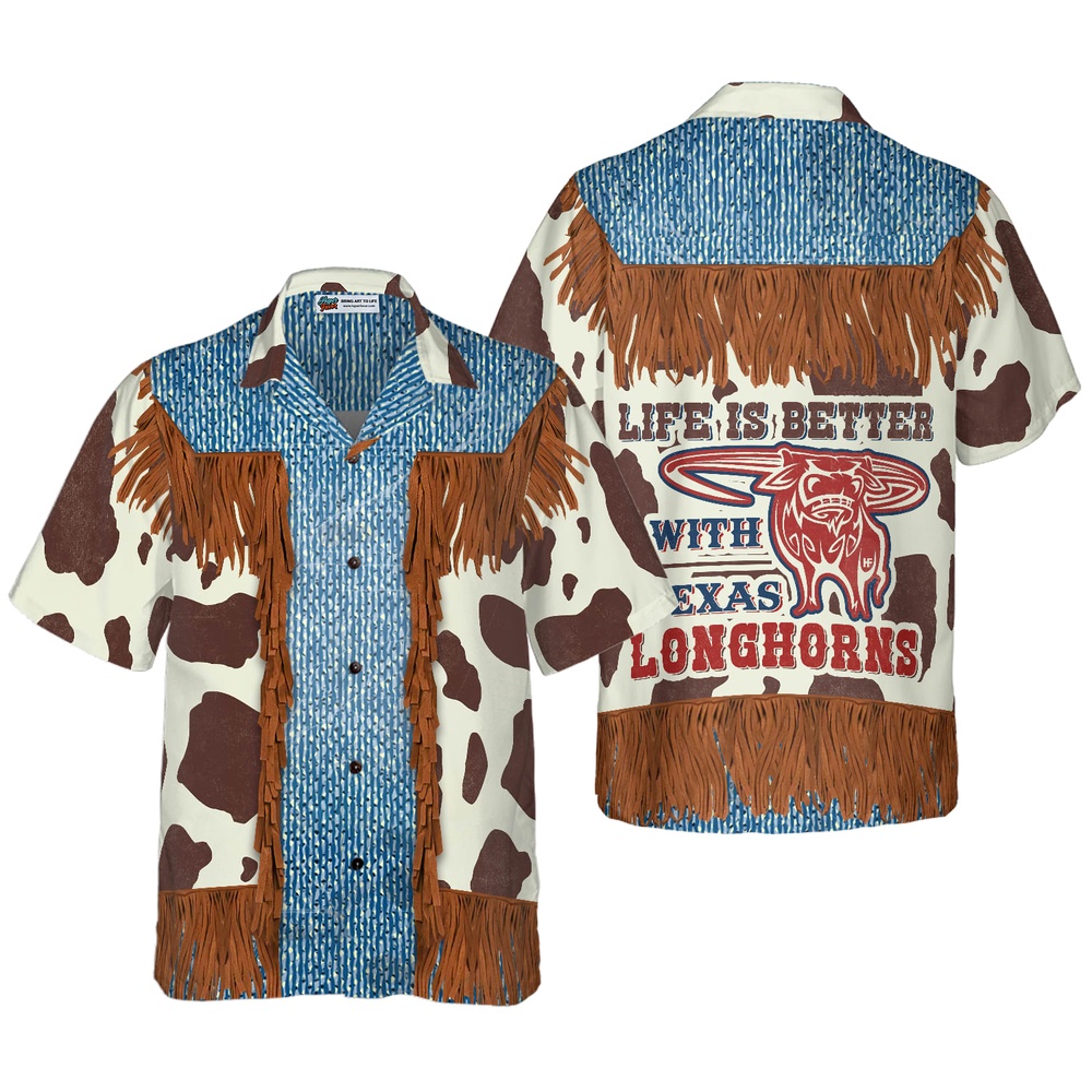 Cowboy Dairy Vintage Western Texas Hawaiian Shirt, Texas Hawaii Shirt, Texas Shirt