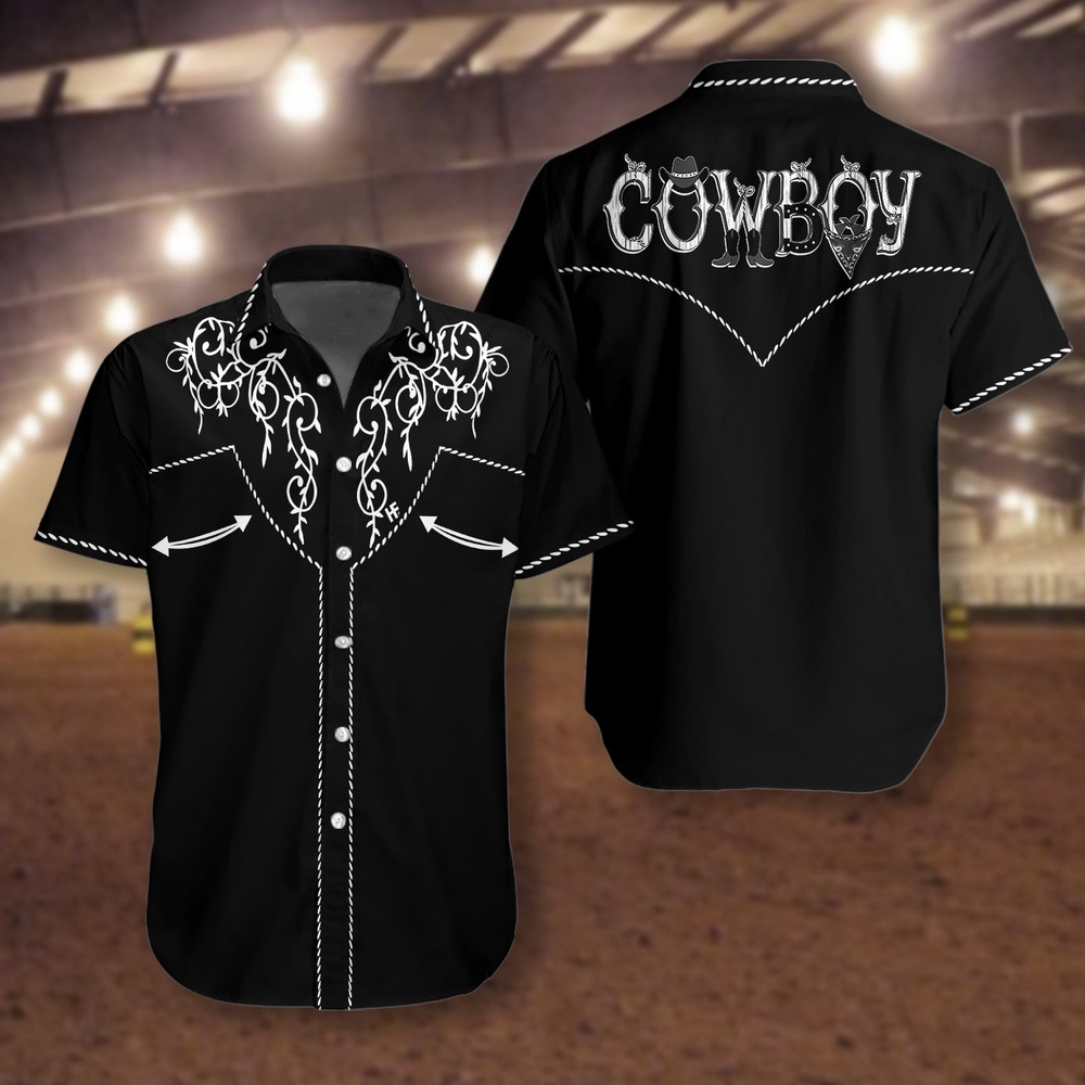 Cowboy Rodeo Texture Hawaiian Shirt, Texas Hawaii Shirt, Texas Shirt